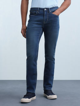 Flying Machine - Mens Freddie Slim Straight Fit Whiskered Jeans