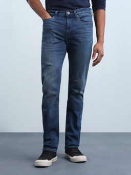 Flying Machine - Mens Freddie Slim Straight Fit Whiskered Jeans