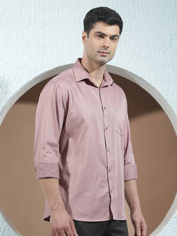 CRIMSOUNE CLUB - Mens Mauve Casual Shirt