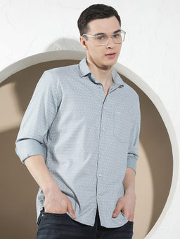 CRIMSOUNE CLUB - Mens Blue Casual Shirt