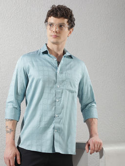 CRIMSOUNE CLUB - Mens Blue Casual Shirt