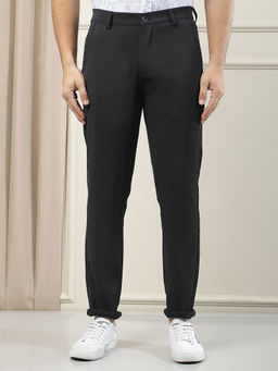 CRIMSOUNE CLUB - Mens Navy Blue Checked Trouser