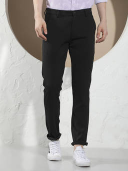 CRIMSOUNE CLUB - Mens Black Printed Trouser