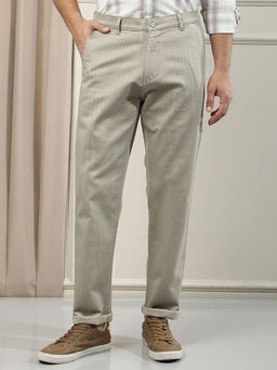 CRIMSOUNE CLUB - Mens Beige Textured Trouser