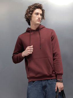 WROGN - Maroon Swerve Classic Hoodie Sweatshirt