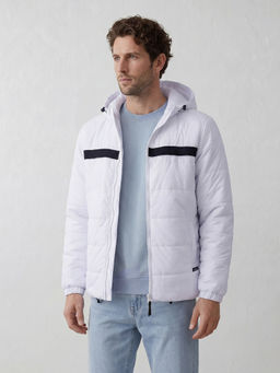 WROGN - Solid Hooded Puffer White Jacket