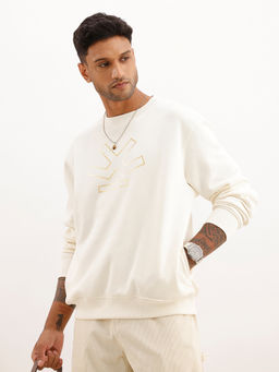 WROGN - Comfort Fit Foil Printed Sweatshirt