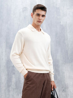 WROGN - Classic Knit Mens Polo Neck Sweater