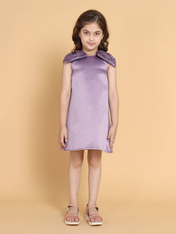 PICCOLO - Lilac Dress With Embellished Bow