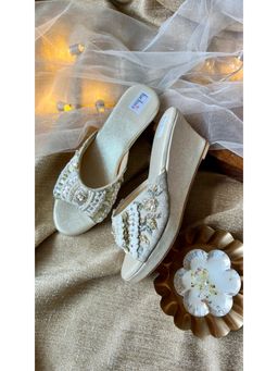 Fuchsia by Aashka Mehta - Gold Eclectic Elegance Heel Wedges