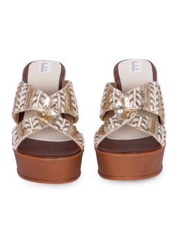 Fuchsia by Aashka Mehta - Brown and Tan Vibes Heel Wedges