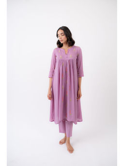 Avaasya Jaipur - The Gladiolus Lavender Kurta Pants (Set of 2)