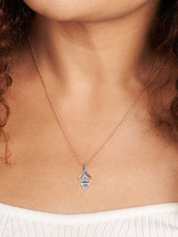 Friendly Diamonds - Lab Grown Diamond Marquise Priscilla Slider Lab Diamond Pendant Rose Gold