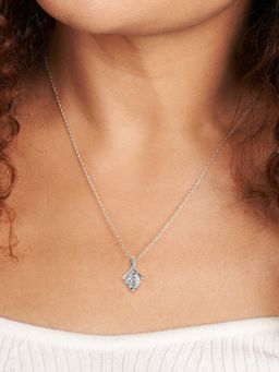 Friendly Diamonds - Lab Grown Diamond Oval Priscilla Slider Lab Diamond Pendant White Gold