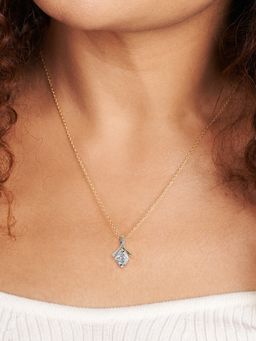 Friendly Diamonds - Lab Grown Diamond Oval Priscilla Slider Lab Diamond Pendant Yellow Gold