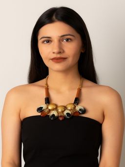 JEWELZ - Multi-Color Bold Elements Statement Collar Necklace