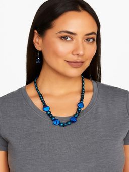 JEWELZ - Ocean Gleam Blue Beaded Jewellery Set