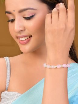 Silvermerc Designs - Pink and Green Layered Bracelet