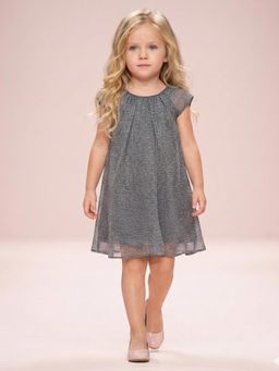 Creative Kids - Girls Black Printed Dress