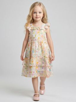 Creative Kids - Girls Multi-Color Floral Dress
