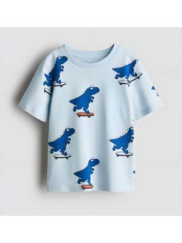 Googo Gaaga - Boys Blue Printed T-Shirt
