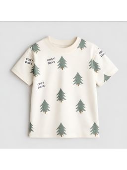 Googo Gaaga - Boys Cream Printed T-Shirt