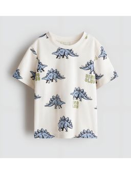 Googo Gaaga - Boys Cream Printed T-Shirt