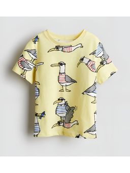 Googo Gaaga - Boys Yellow Printed T-Shirt