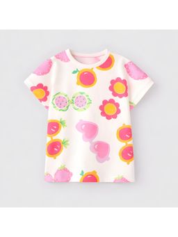 Googo Gaaga - Girls Pink Printed T-Shirt