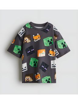 Googo Gaaga - Boys Black Printed T-Shirt