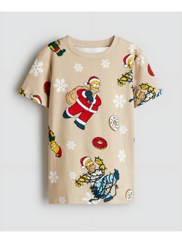 Googo Gaaga - Boys Brown Printed T-Shirt