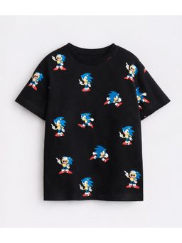 Googo Gaaga - Boys Black Printed T-Shirt