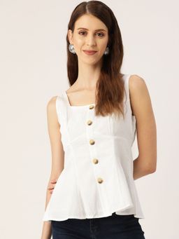 Twenty Dresses by Nykaa Fashion - White The Trend Play Top