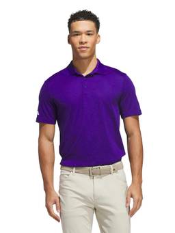 adidas - Men A430 Solid Pique Golf Purple Polo T-Shirt