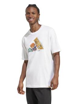 adidas - Men Doodle Hunt Bike White Graphic T-Shirt