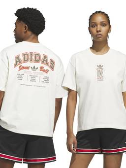 adidas - Unisex White WORLD TOUR GFX Basketball T-Shirt