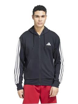 adidas - Men Black 3 Stripes FT Full Zip Jacket