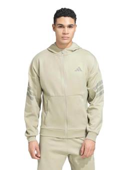 adidas - Men Beige FI 3 Stripes Full Zip Track Jacket