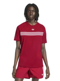 adidas Originals - Men Red Chest Stripes T-Shirt