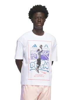 adidas - Men White ANTHONY EDWARDS DFTW Anime Basketball T-Shirt