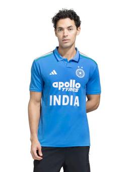 adidas - Men Blue INDIA CRICKET ODI FAN Cricket Jersey