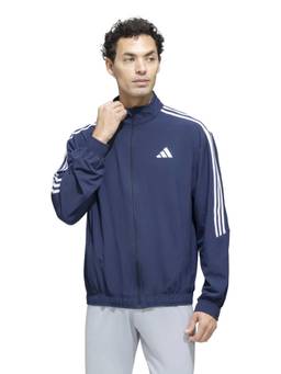 adidas - Men Navy Blue Woven ADI 3 Stripes Track Jacket