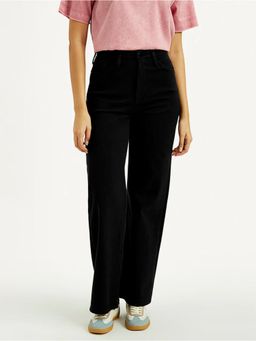 Levi's - Womens High Rise Wide Leg Black Jeans