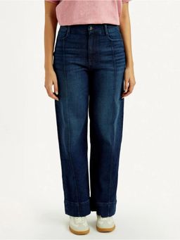 Levi's - Womens High Rise Wide Leg Dark-Blue Jeans
