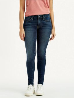 Levi's - Womens Mid Rise 711 Skinny Fit Dark-Blue Jeans