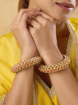 Indinoor - Intricate Temple Motif Bangles