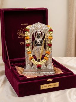 The Home Co - Multi-Color Silver & Gold Plated Kodanda Rama Idol In Velvet Box