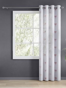 Haus & Kinder - White Sheer Door Curtain (7 Feet)