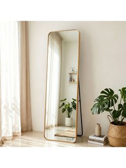 Story@Home - Gold Aluminium Frame Aesthetic Mirror with Stand