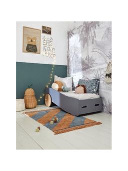 Bungalow and Beyond - Multi-Color Striped Print Cotton Tufted Floor Rug
